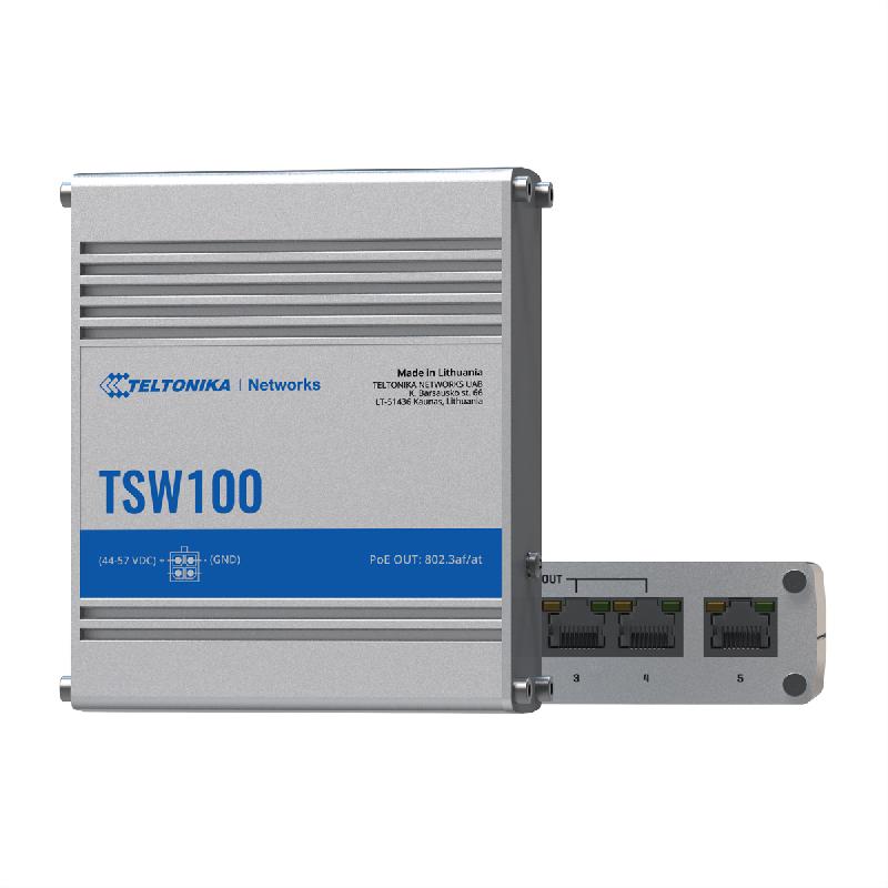 TELTONIKA TSW100 Switch industriel non-géré PoE+ Gigabit_2