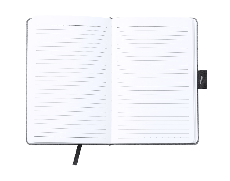 Porte-documents avec chargeur rapide sans fil intégré 10W - Bloc-notes A5 en polyester RPET avec 80 feuilles_2