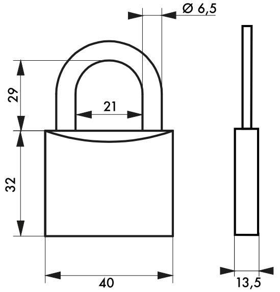 Cadenas à clé Thirard - Aluminium massif 40mm - Anse acier cémenté - Double arage - Garantie 10 ans_2