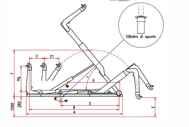 Tal 30 - bras hydraulique de levage pour camion - bob spa - 3.300 kg_2