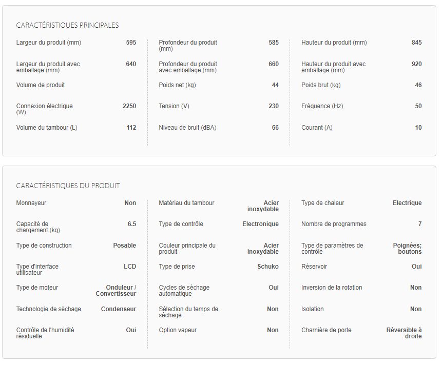 Ala 004 - Sèche-linge professionnel Whirlpool - Pro-Line - Condenseur - Capacité de chargement 6,5 kg_2