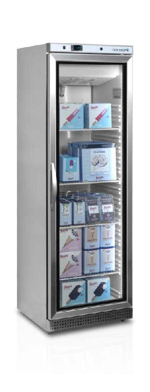 Congélateur vertical de vitrine Ventilé L.600mm 340L ext.SS430 TEFCOLD_2