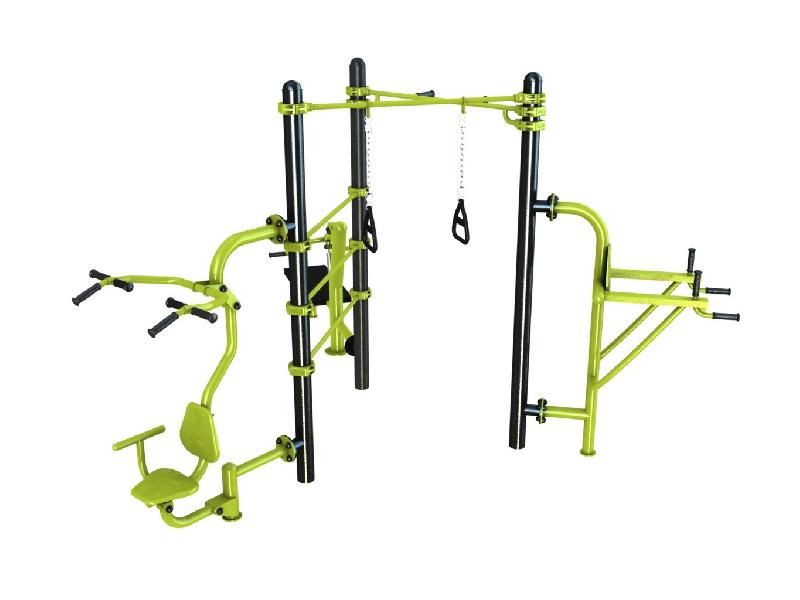 Station Combo 3-7 - Barre traction poignée, Chest Press,  Pull,  Espalier, TRX, Chaise romaine_2