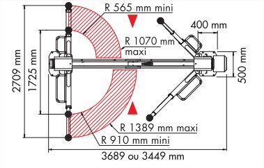 Ts40 pont elevateur 2 colonnes 4t  avec traverse superieure_2