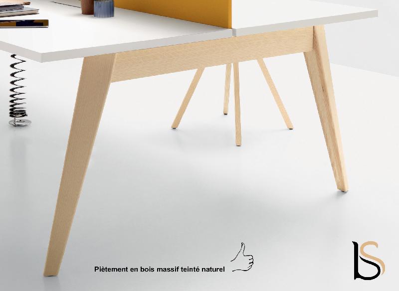 Bureau bench 4 personnes Pigreco Up - Martex - Non, Blanc, 280_2