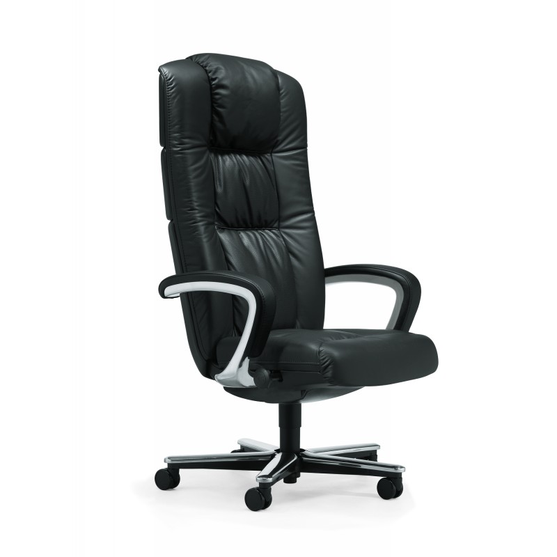 Fauteuil de direction Giroflex Leonardo 81 - Haut dossier, finition cuir, réglages ergonomiques_2