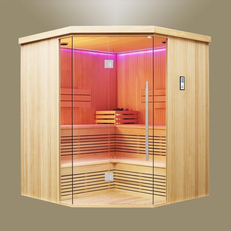 SAUNA D'ANGLE BOREAL® EVASION CLUB 180C - 4 À 6 PLACES - 180*180*210_2