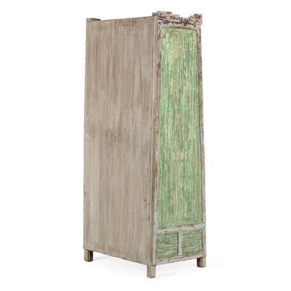 96001000517 - meuble présentoir antique Francisco Segarra - 144x60xH206cm avec porte basculante et rangement_2
