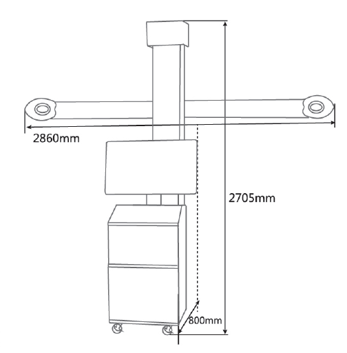 Banc de géométrie 3D avec caméras automatiques 6.4 Mp - potence fixe_2