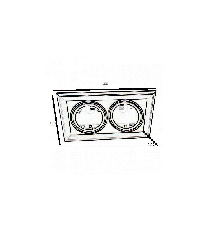 Cadre orientable encastré en aluminium pour ampoule AR111 - Réf AR111ENCN2 - Disponible en blanc_2