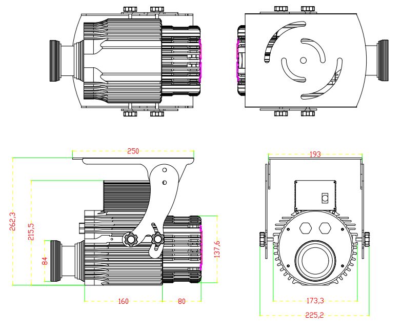 Projecteur gobo WT-RT15065 - Noble - LED rotatif 150W extérieur - IP65 - Puce Osram_2