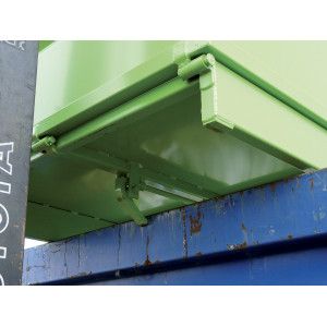 Benne à fond ouvrant 216020 - Collvert - 2570 L avec couvercle PE jaune_2