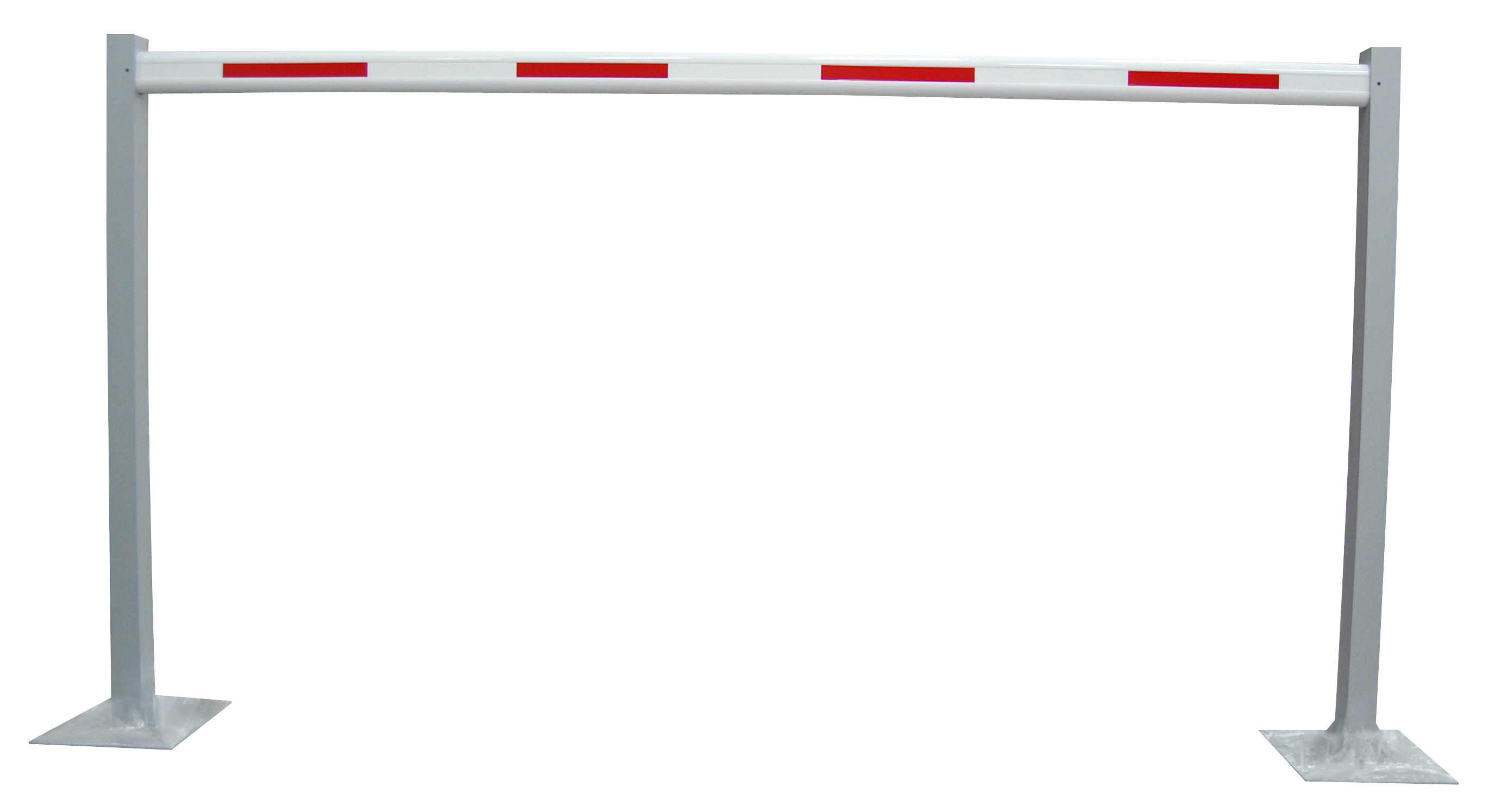 Gabarit de hauteur pour parking avec barre transversale réfléchissante