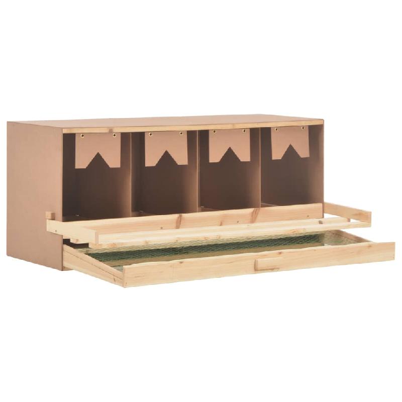 Vidaxl pondoir 4 compartiments 106x40x45 cm bois de pin massif 170658_2