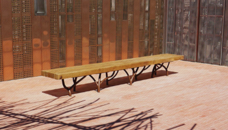 Banquette Migration Racine Cyria pour aménagement urbain