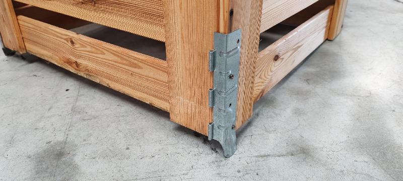 Composteur en bois naturel FSC - 74 x 69 x 68 cm, 350 L - Vendu en kit avec socle métal_2