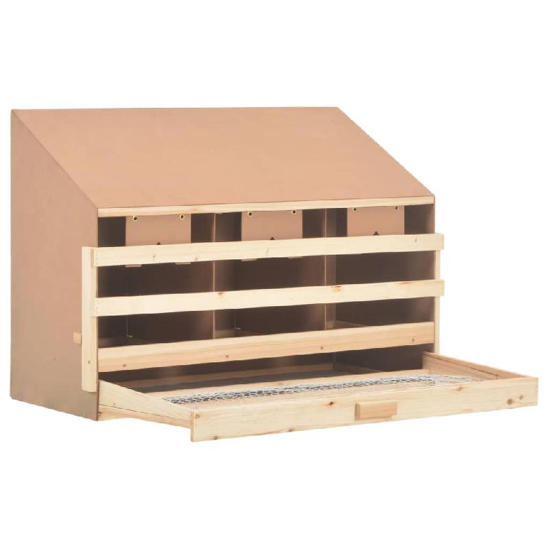 Vidaxl pondoir 3 compartiments 93x40x65 cm bois de pin massif 170655_2