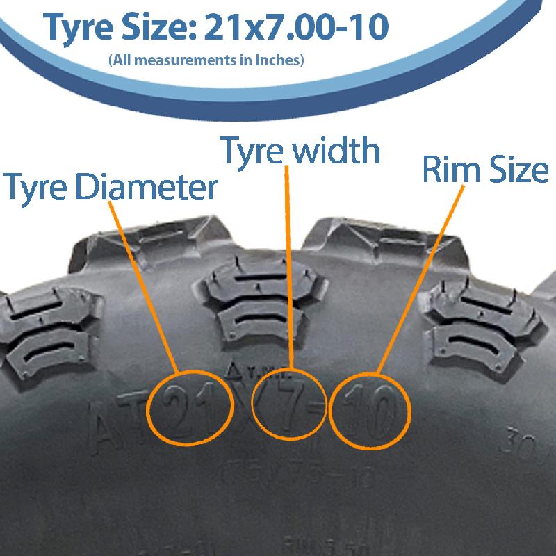 21x7.00-10 ATV Quad Tyres OBOR Kraken WP17 Tubeless Road Legal 106kgs (Set of 4)_2