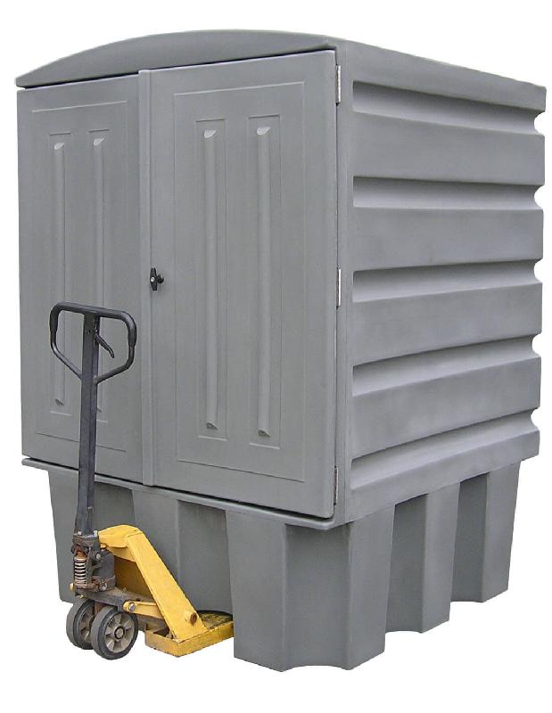 Armoire de rétention PEHD pour cuve 1000 L + Caillebotis PE - Avec Ventilation_2