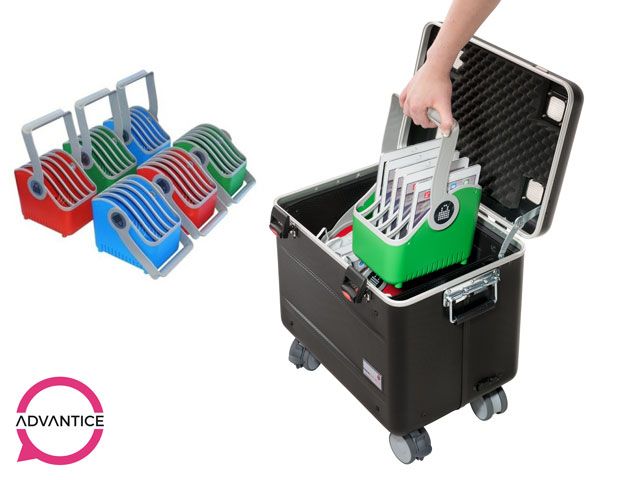 Paraproject Case i10 - Valise multimédia avec paniers amovibles pour le stockage et le rechargement de 10 tablettes jusqu'à 11''_2