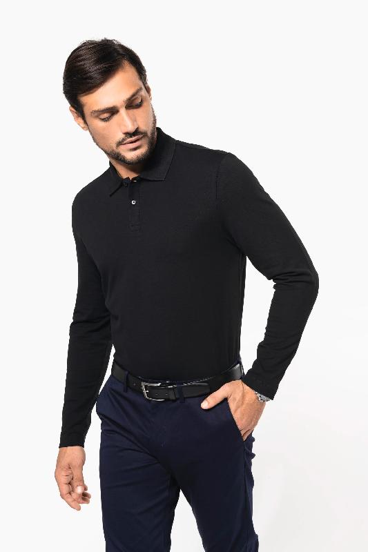 Polo Supima manches longues homme - Kariban Premium - Réf : PK202 - Coton Supima américain de qualité supérieure_2