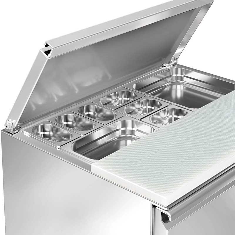 Saladette réfrigérée à capot et dessus planche à découper - 2 portes_2