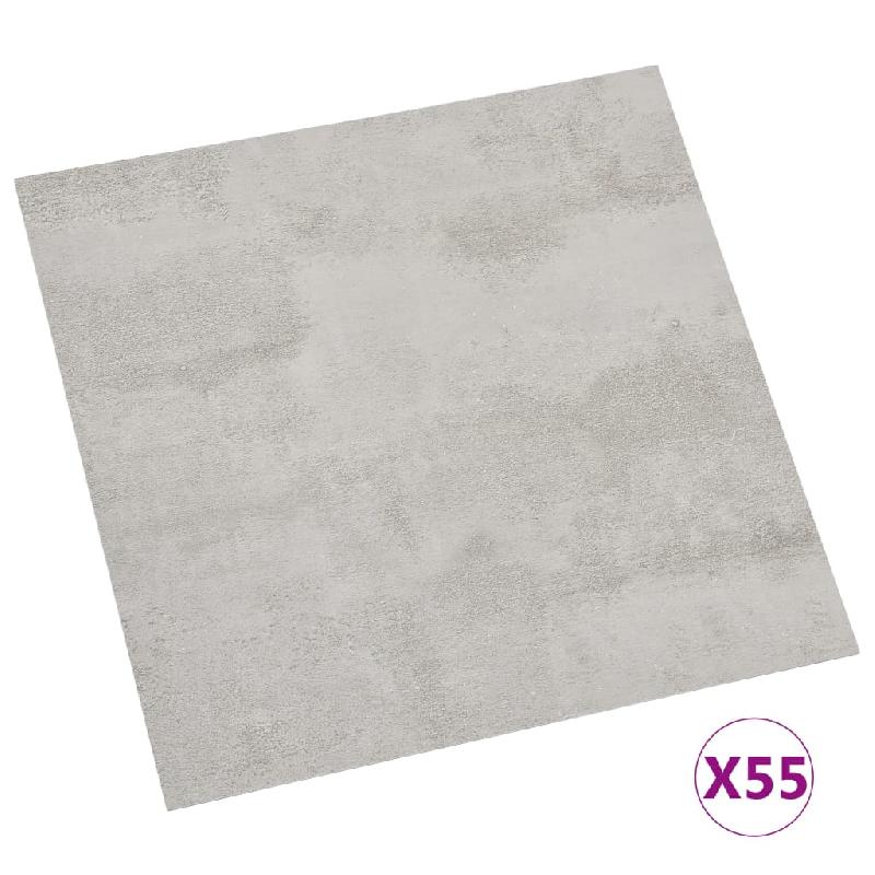 Vidaxl planches de plancher autoadhésives 55 pcs pvc 5,11m² gris clair 324651_2