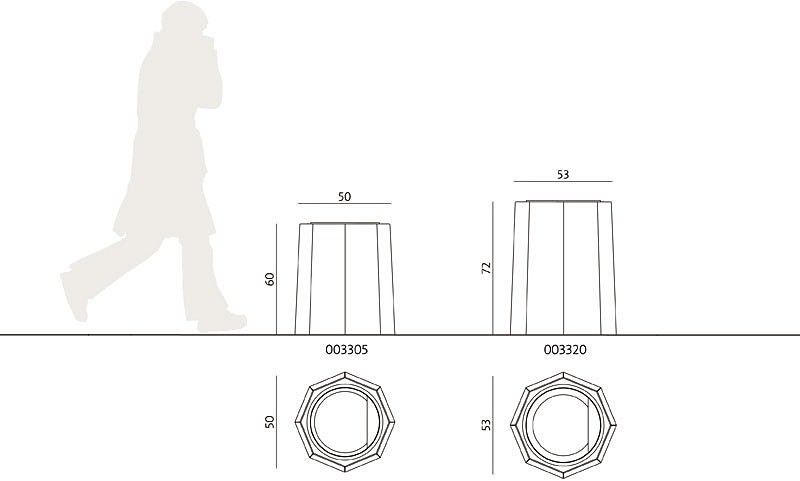 Poubelle publique 003305 - Pasaż - Komserwis - 40L - Hauteur 60 cm - Diamètre 50 cm_2