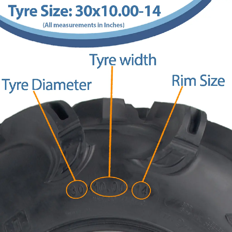 30x10.00-14 (255/80-14) ATV Tyre 8-ply WU16 OBOR Mudfalo 77J E-Marked Road Legal_2