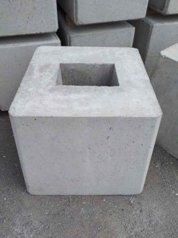 Dés de hangar trapézoïdaux 50x50 / 60x60 - H 60 cm - 420 kg - avec ancre de levage Artéon 2T500_3