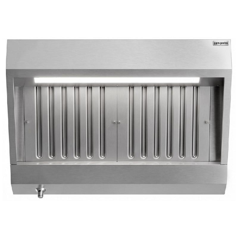Hotte murale inox statique 1m avec filtre et éclairage | Profondeur 900 mm_2