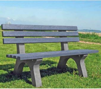 Banc urbain design intemporel - grande diversité de coloris - TRAFALGAR SQUARE - matière hanit®_2