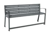 Banc urbain tout acier Silaos - Fabrication écoresponsable et durable - Garantie 10 ans anticorrosion_2