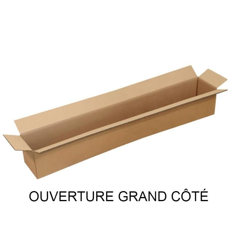 Caisse en carton spéciale pour produits longs - ouverture variée - idéale pour documents grands formats et articles allongés - Référence 540_2