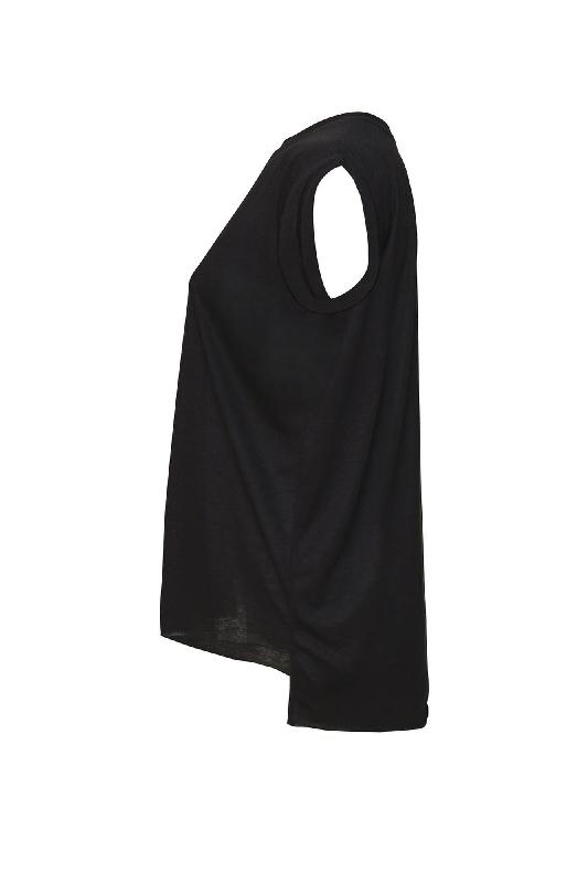 T-shirt Flowy à manches roulottées - Réf: BE8804 - Bella + Canvas - Coupe fluide et légère, 65% polyester / 35% viscose_2