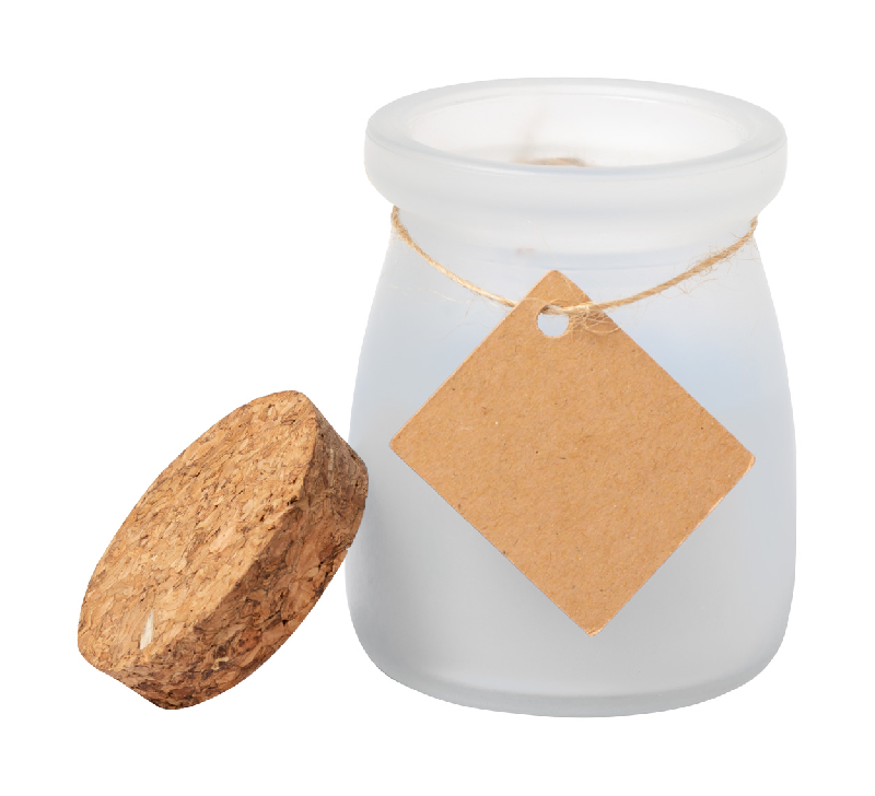 Bougie parfumée vanille - pot en verre - couleur blanche - 146g_2