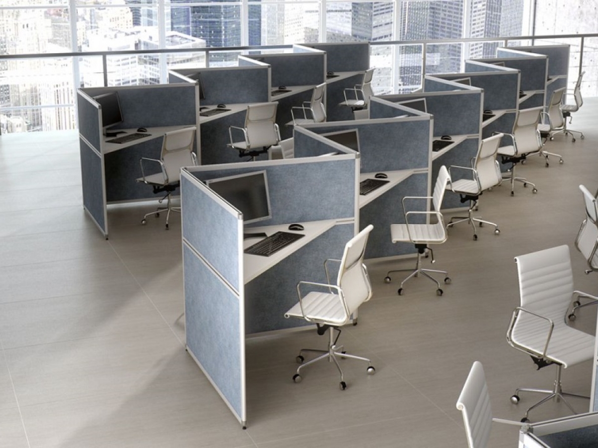 Bureau de call center optimisé et esthétique avec cloisons acoustiques ELEGANCE - Sur mesure, finitions variées et confort phonique_2