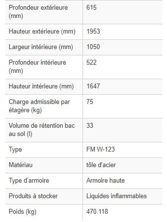 238932w - Armoire de sécurité coupe-feu Select FM W-123, 3 étagères, résistance 90 min EN 14470-1_2