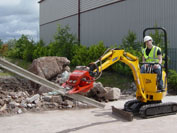 Pince de démolition BAVmicro - dents carbure tungstène, mâchoires Hardox, rotation 90°_2