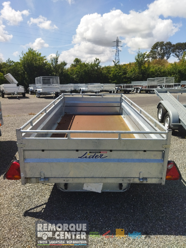 Remorque Lider ROBUST - 300 x 150 x 50 cm - 2 essieux freinée - PTAC 2500 Kg - Référence 32680_2