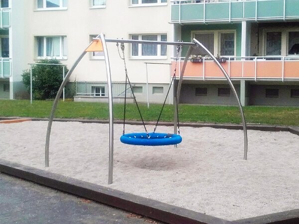 Balançoire double en acier inoxydable - Référence BT13010 - Conforme EN1176_2