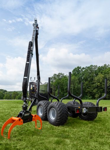 BMF 10T2 - Remorque forestière double poutre - Capacité 10 tonnes - Design innovant_2