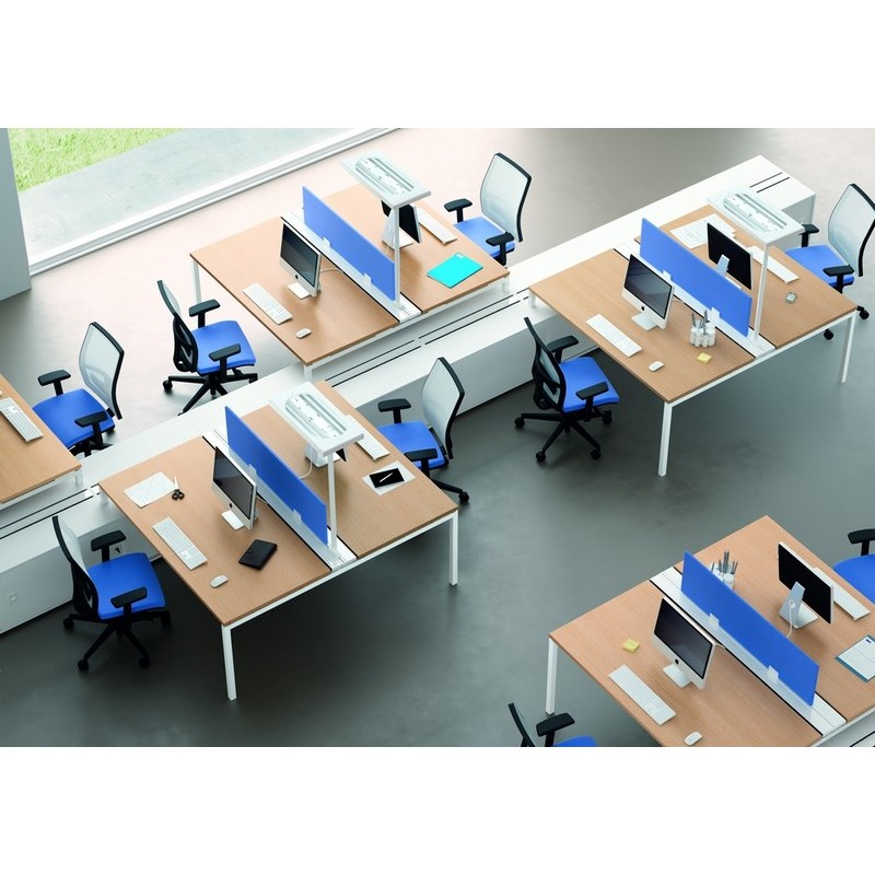 Bureau de direction IDEA+01 - avec retour, caisson 3 tiroirs et coussin - L 180 x Prof. 181.5 x H 72.5 cm_2