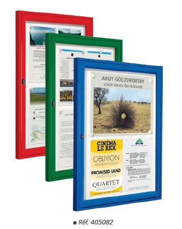 Vitrine d'intérieur robuste et peu encombrante - Épaisseur 30mm - Idéale pour lieux publics - RÉFÉRENCE_2