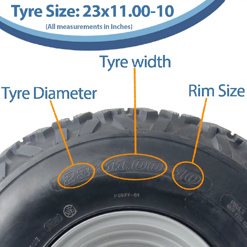 23x11.00-10 Quad ATV Wheel Kawasaki Mule Wanda P3077 Utility 4ply tubeless 755kg_2