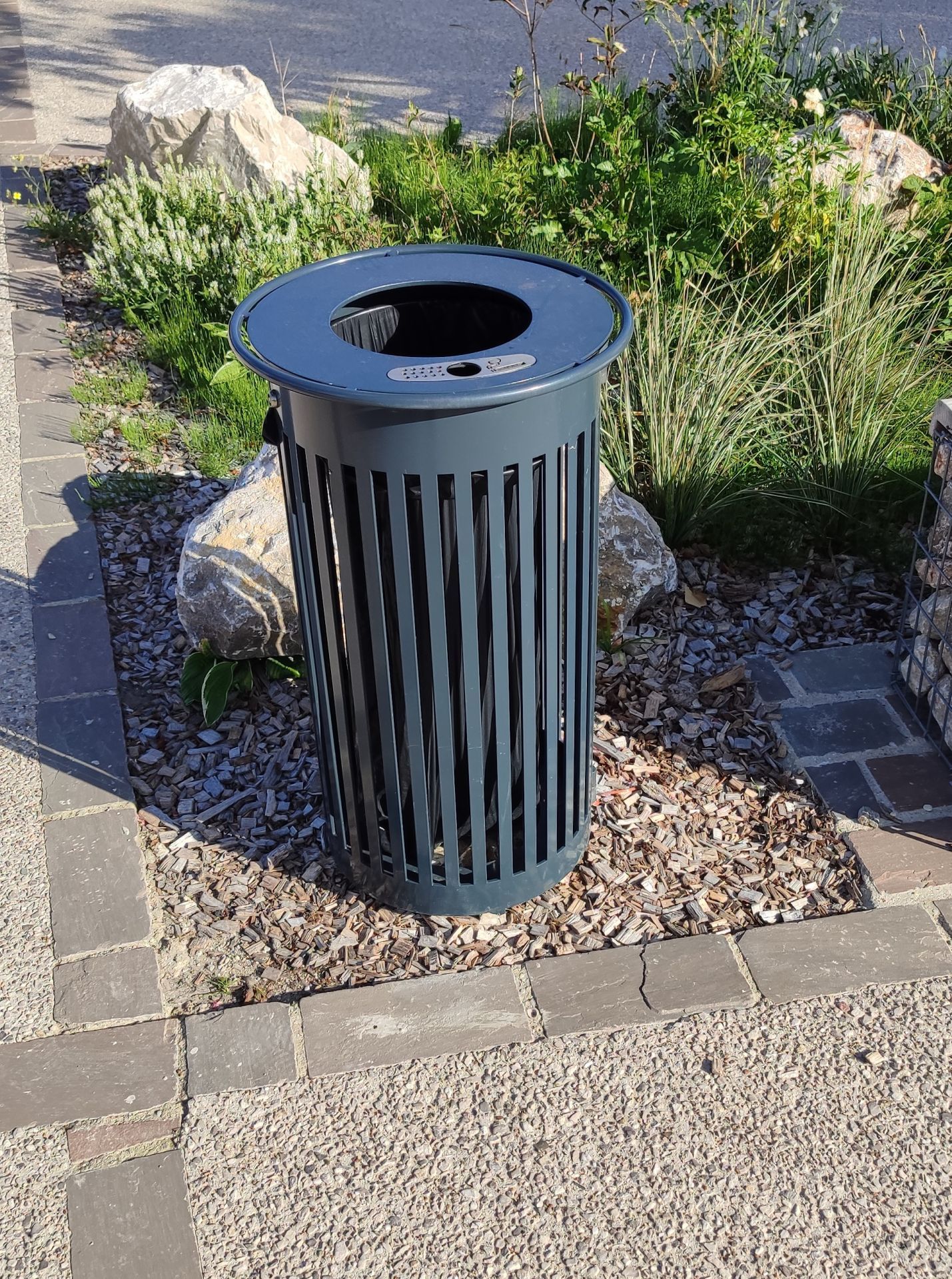 Corbeille de rue  100 litres en acier galvanisé - Vigipirate_2