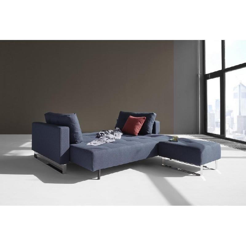 Canapé gigogne design Cassius Deluxe Excess Lounger - Innovation Living - Convertible lit 155x200 cm - Blue Mixed Dance_2