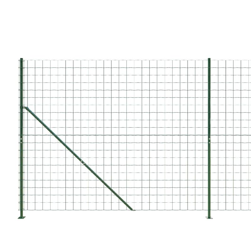Vidaxl clôture en treillis métallique avec bride vert 2x25 m 154190_2