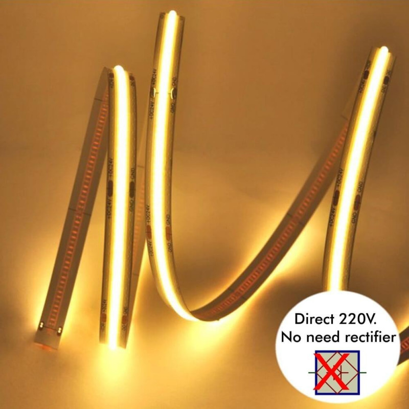 Bobine LED 220V - 10 mètres - COB 640 LED/m - IP68 - Référence RUB220SICOB4K_2