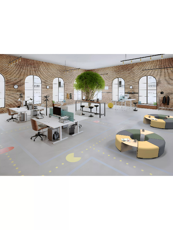 Pouf angulaire 1 place bleu denim_2